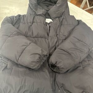 Derek Lam Black Hooded Puffer Jacket